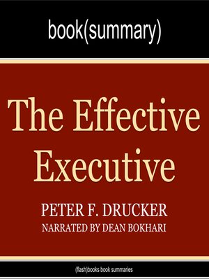cover image of The Effective Executive by Peter Drucker--Book Summary